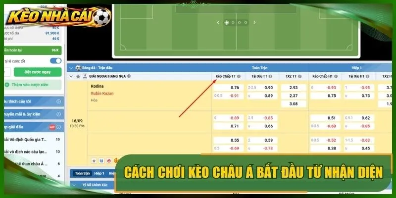 Cách chơi kèo châu Á bắt đầu từ nhận diện cửa trên cửa dưới